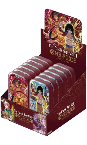 One Piece: Tin Pack Set Vol. 1 Display