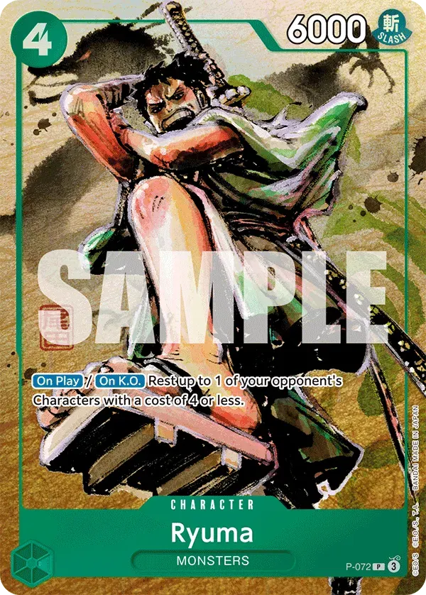 Ryuma — carte One Piece TCG P-072 (Premium Card Collection -Best Selection Vol.3-)
