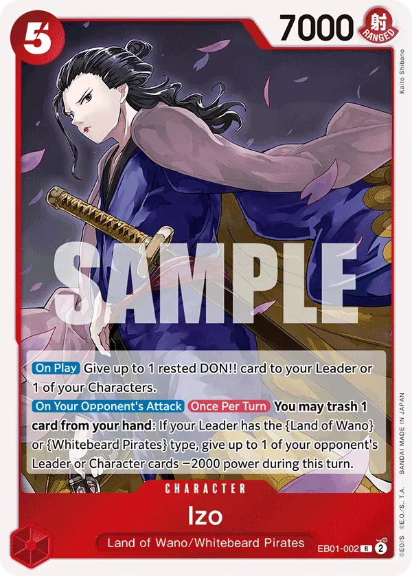 Izo — carte One Piece TCG EB01-002 (Memorial Collection)