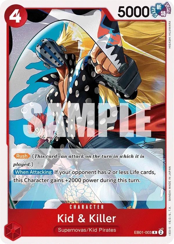 Kid & Killer — carte One Piece TCG EB01-003 (Memorial Collection)