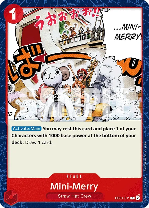 Mini-Merry — carte One Piece TCG EB01-011 (Memorial Collection)