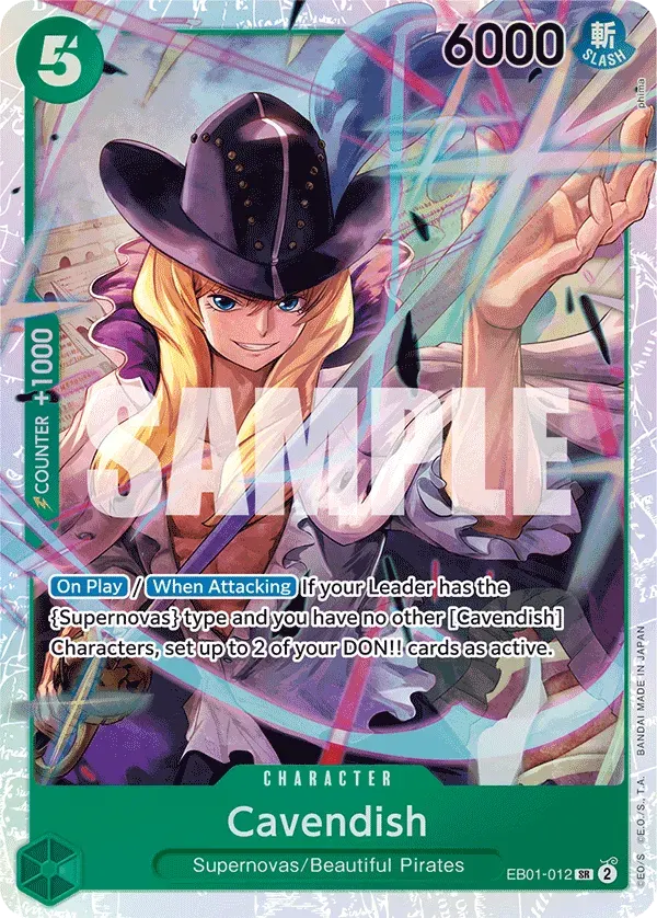 Cavendish — carte One Piece TCG EB01-012 (Memorial Collection)