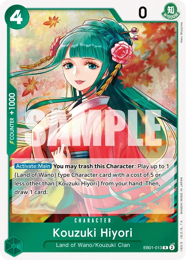 Kouzuki Hiyori — carte One Piece TCG EB01-013 (Memorial Collection)