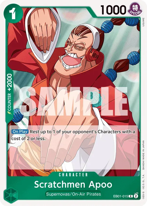 Scratchmen Apoo — carte One Piece TCG EB01-015 (Memorial Collection)