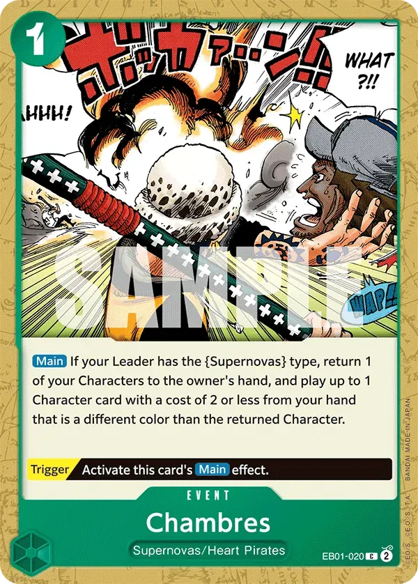 Chambres — carte One Piece TCG EB01-020 (Memorial Collection)
