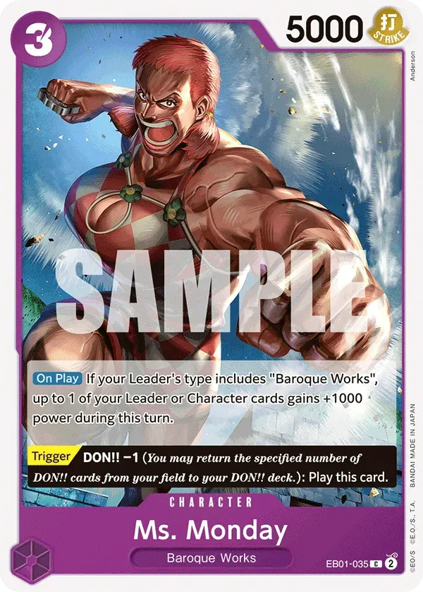 Ms. Monday — carte One Piece TCG EB01-035 (Memorial Collection)