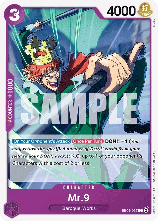 Mr. 9 — carte One Piece TCG EB01-037 (Memorial Collection)