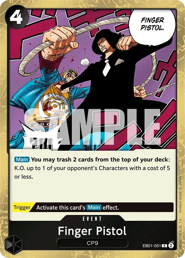 Finger Pistol — carte One Piece TCG EB01-051 (Memorial Collection)