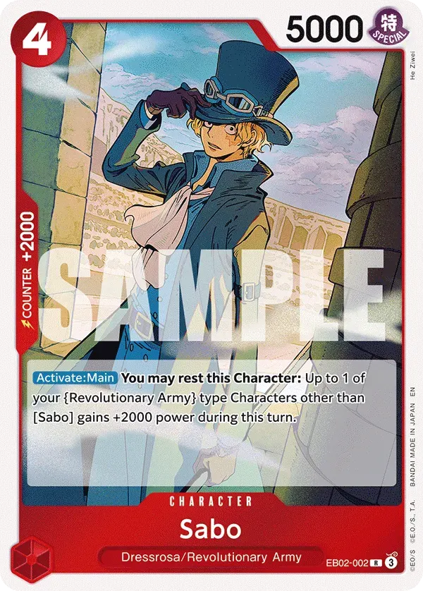 Sabo — carte One Piece TCG EB02-002 (Anime 25th Collection)