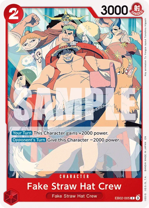 Fake Straw Hat Crew — carte One Piece TCG EB02-005 (Anime 25th Collection)