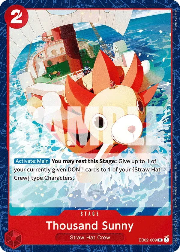 Thousand Sunny — carte One Piece TCG EB02-009 (Anime 25th Collection)