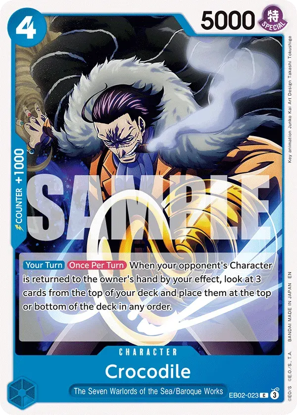 Crocodile — carte One Piece TCG EB02-023 (Anime 25th Collection)