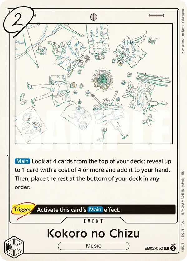 Kokoro no Chizu — carte One Piece TCG EB02-050 (Anime 25th Collection)