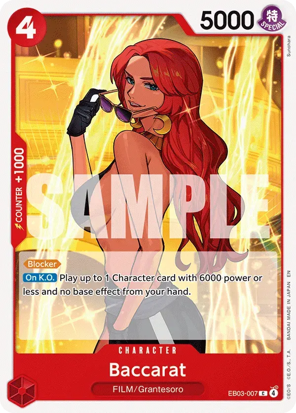 Baccarat — carte One Piece TCG EB03-007 (One Piece Heroines Edition)