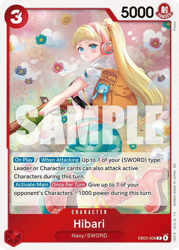 Hibari — carte One Piece TCG EB03-008 (One Piece Heroines Edition)