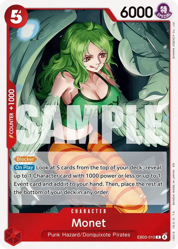Monet — carte One Piece TCG EB03-010 (One Piece Heroines Edition)