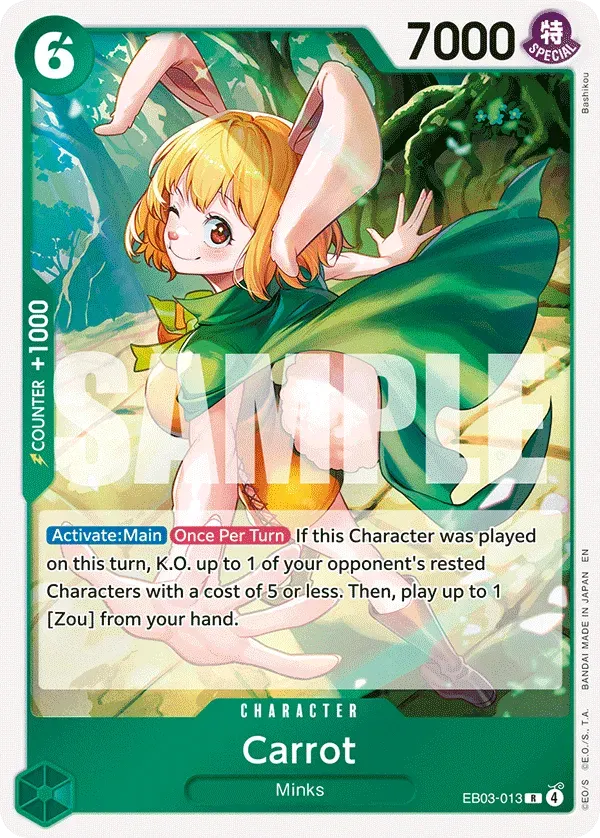 Carrot — carte One Piece TCG EB03-013 (One Piece Heroines Edition)
