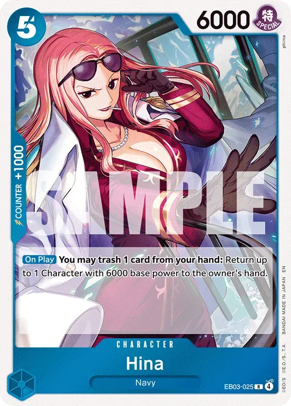 Hina — carte One Piece TCG EB03-025 (One Piece Heroines Edition)