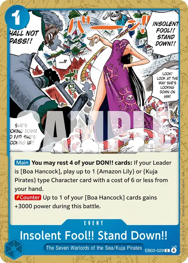 Insolent Fool!! Stand Down!! — carte One Piece TCG EB03-029 (One Piece Heroines Edition)