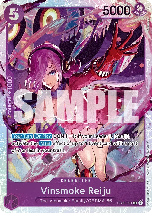 Vinsmoke Reiju — carte One Piece TCG EB03-031 (One Piece Heroines Edition)