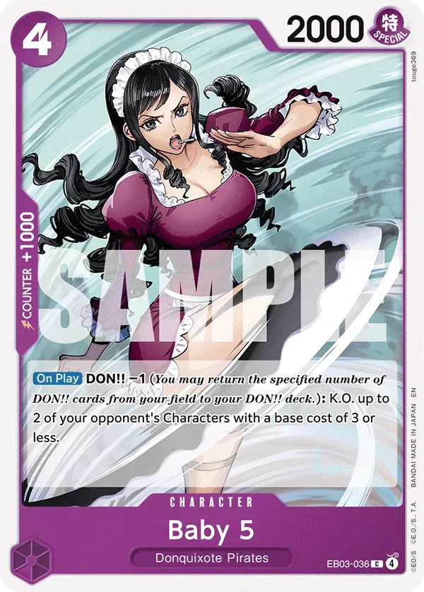 Baby 5 — carte One Piece TCG EB03-036 (One Piece Heroines Edition)