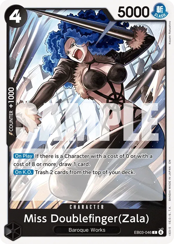 Miss Doublefinger(Zala) — carte One Piece TCG EB03-046 (One Piece Heroines Edition)