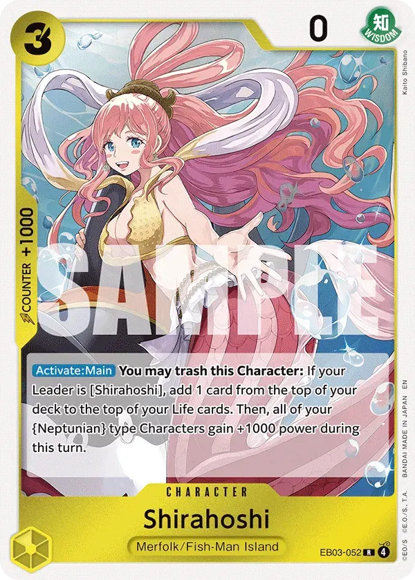Shirahoshi — carte One Piece TCG EB03-052 (One Piece Heroines Edition)