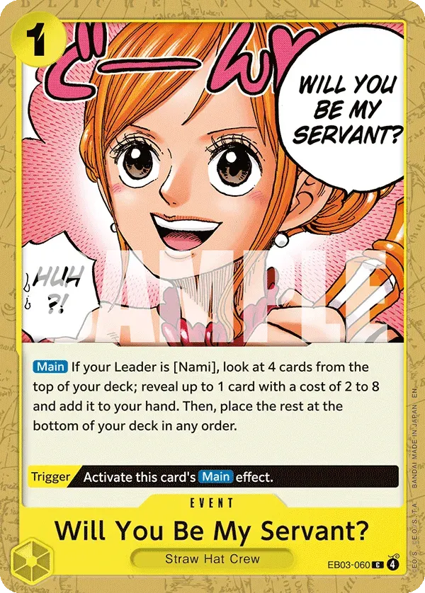 Will You Be My Servant? — carte One Piece TCG EB03-060 (One Piece Heroines Edition)