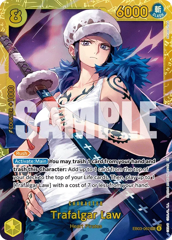 Trafalgar Law — carte One Piece TCG EB03-062 (One Piece Heroines Edition)