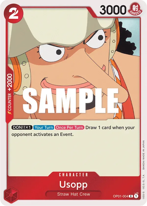 Usopp — carte One Piece TCG OP01-004 (Romance Dawn)
