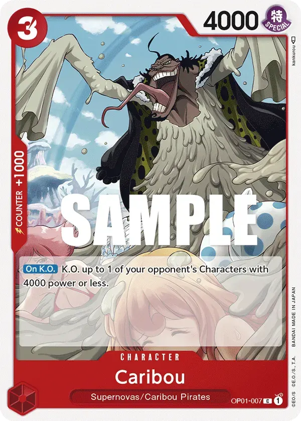 Caribou — carte One Piece TCG OP01-007 (Romance Dawn)