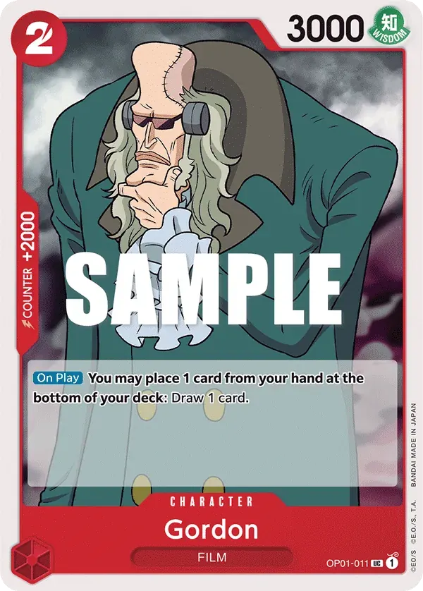 Gordon — carte One Piece TCG OP01-011 (Romance Dawn)