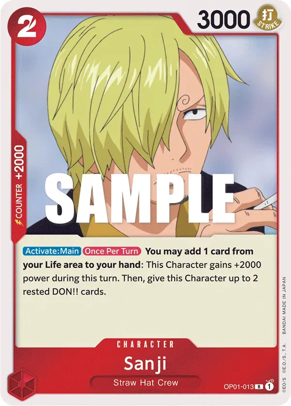 Sanji — carte One Piece TCG OP01-013 (Romance Dawn)
