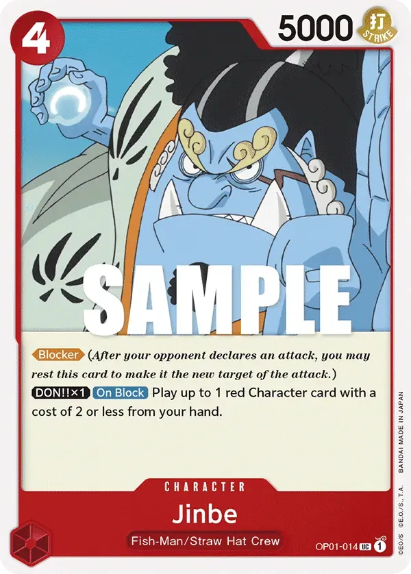 Jinbe — carte One Piece TCG OP01-014 (Romance Dawn)