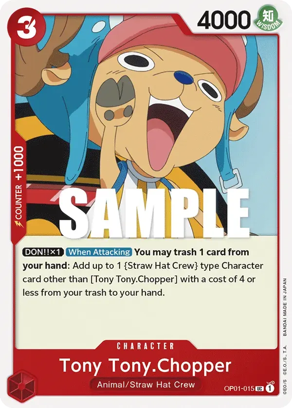 Tony Tony.Chopper — carte One Piece TCG OP01-015 (Romance Dawn)
