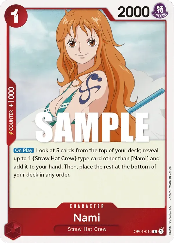 Nami — carte One Piece TCG OP01-016 (Romance Dawn)