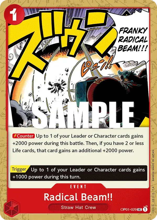 Radical Beam!! — carte One Piece TCG OP01-029 (Romance Dawn)