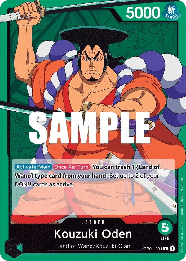 Kouzuki Oden — carte One Piece TCG OP01-031 (Romance Dawn)