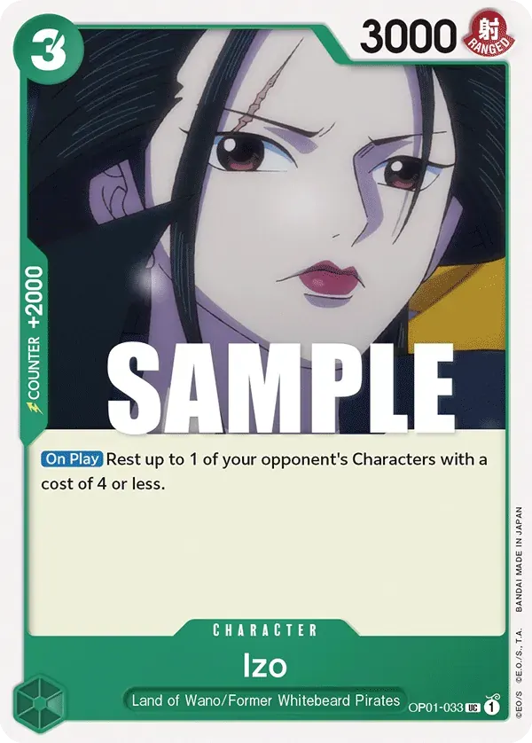 Izo — carte One Piece TCG OP01-033 (Romance Dawn)