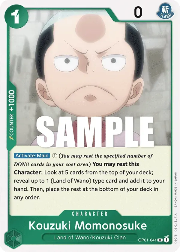 Kouzuki Momonosuke — carte One Piece TCG OP01-041 (Romance Dawn)