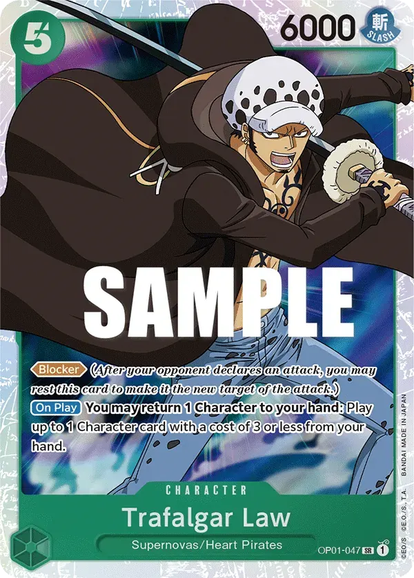 Trafalgar Law — carte One Piece TCG OP01-047 (Romance Dawn)