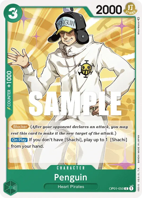Penguin — carte One Piece TCG OP01-050 (Romance Dawn)