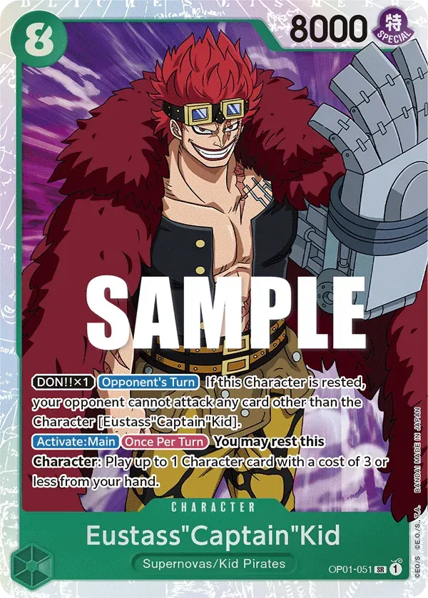 Eustass"Captain"Kid — carte One Piece TCG OP01-051 (Romance Dawn)