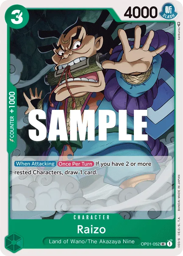 Raizo — carte One Piece TCG OP01-052 (Romance Dawn)