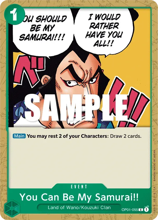 You Can Be My Samurai!! — carte One Piece TCG OP01-055 (Romance Dawn)