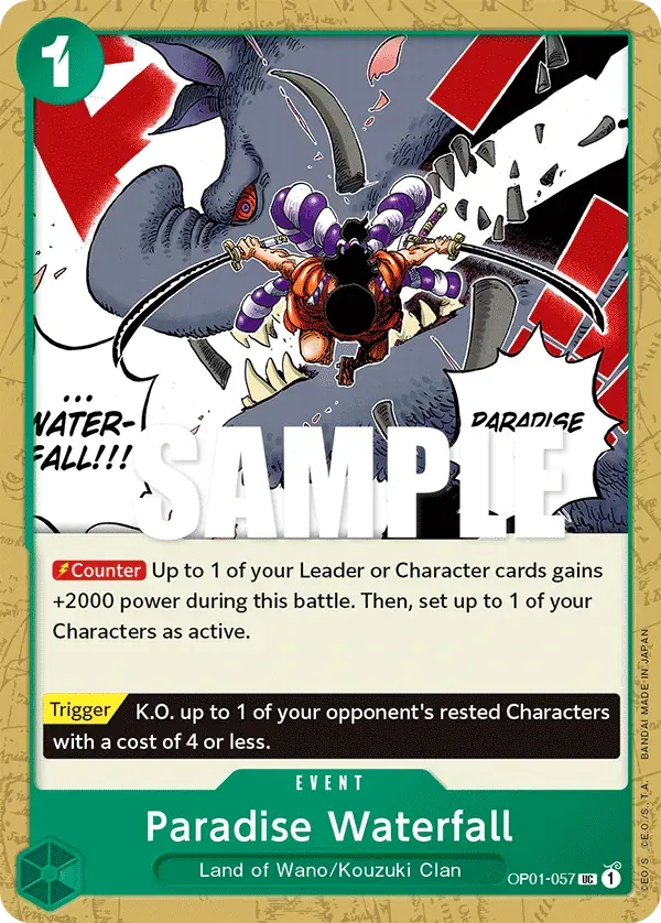 Paradise Waterfall — carte One Piece TCG OP01-057 (Romance Dawn)