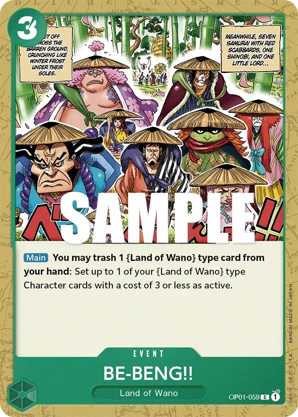 BE-BENG!! — carte One Piece TCG OP01-059 (Romance Dawn)