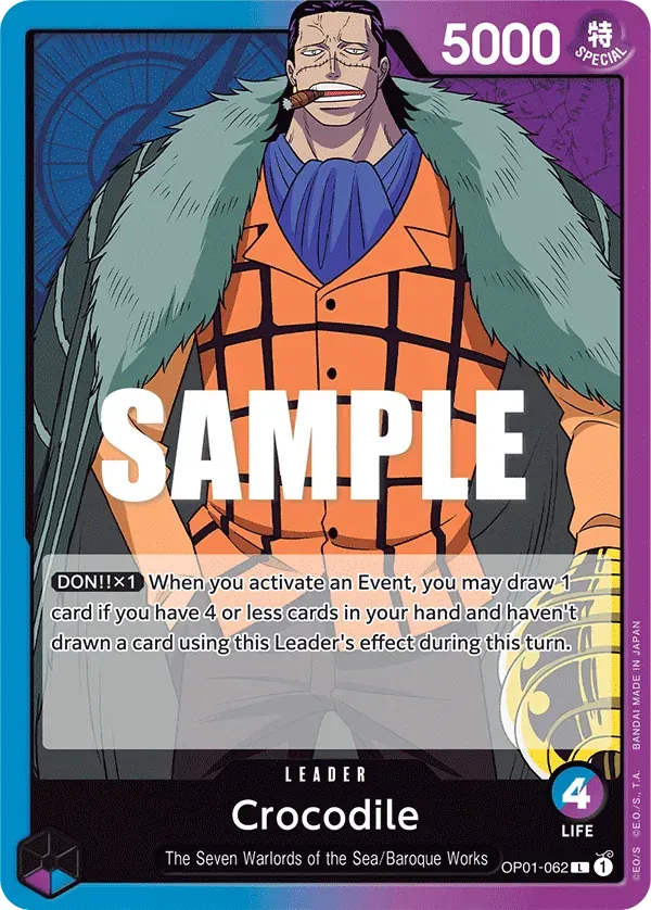 Crocodile — carte One Piece TCG OP01-062 (Romance Dawn)