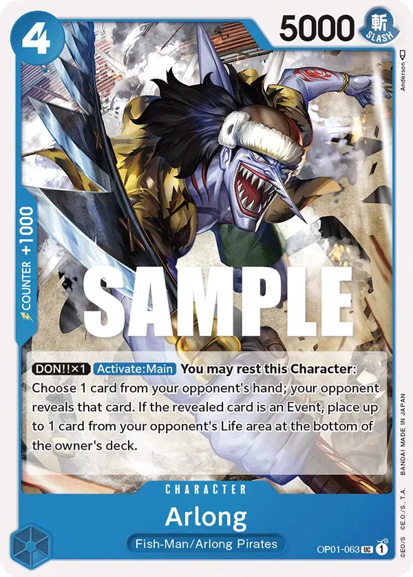 Arlong — carte One Piece TCG OP01-063 (Romance Dawn)
