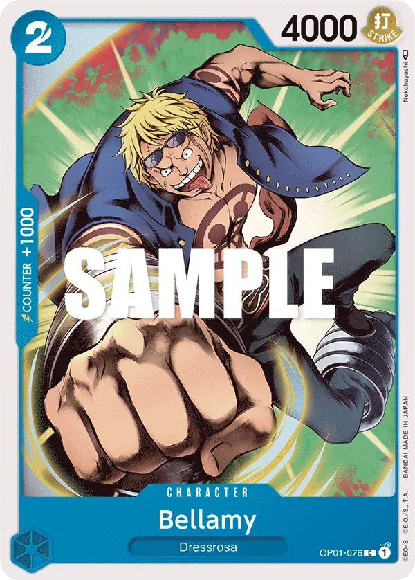 Bellamy — carte One Piece TCG OP01-076 (Romance Dawn)
